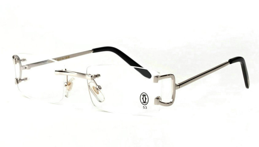 Wholesale Cheap Cartier Replica Rimless Glasses Frames for Sale-009