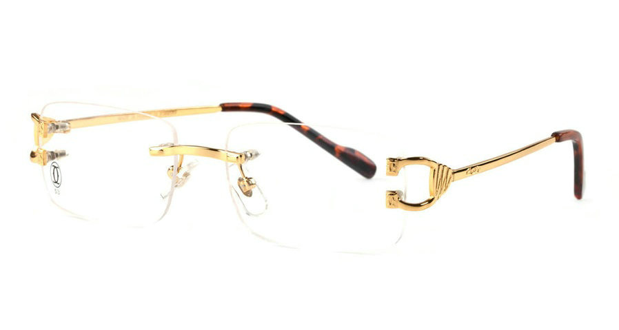 Wholesale Cheap Cartier Replica Rimless Glasses Frames for Sale-036