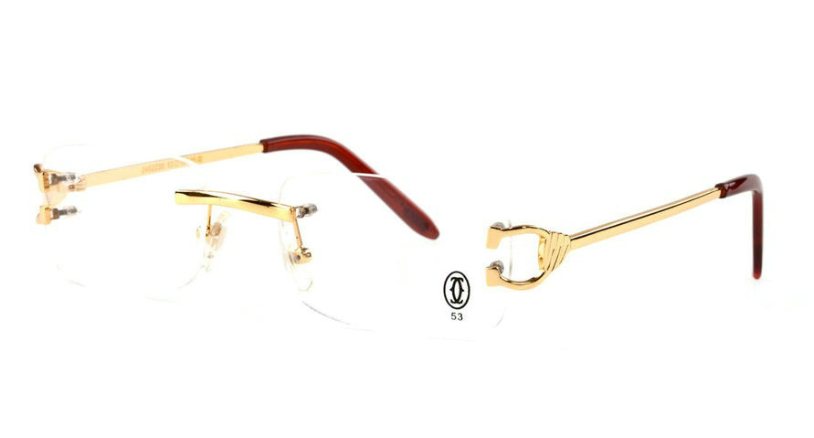 Wholesale Cheap Cartier Replica Rimless Glasses Frames for Sale-042