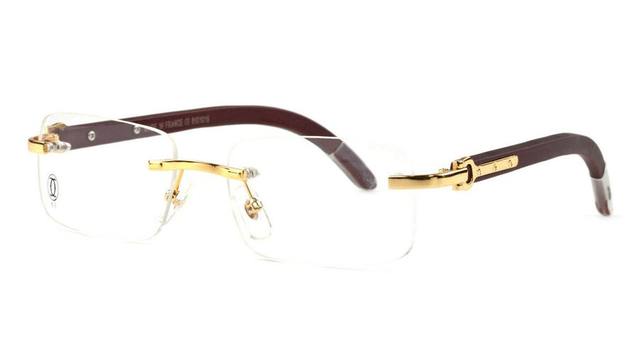 Wholesale Cheap Fake Cartier Wooden Eyeglass Frames for Sale-188