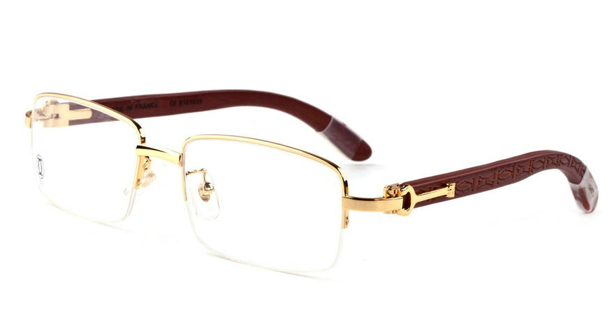 Wholesale Cheap Replica Cartier Half Rim Eyeglass Frames for Sale-214