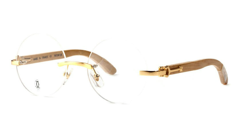 Wholesale Cheap Cartier Bamboo Glasses Frames for Sale-027