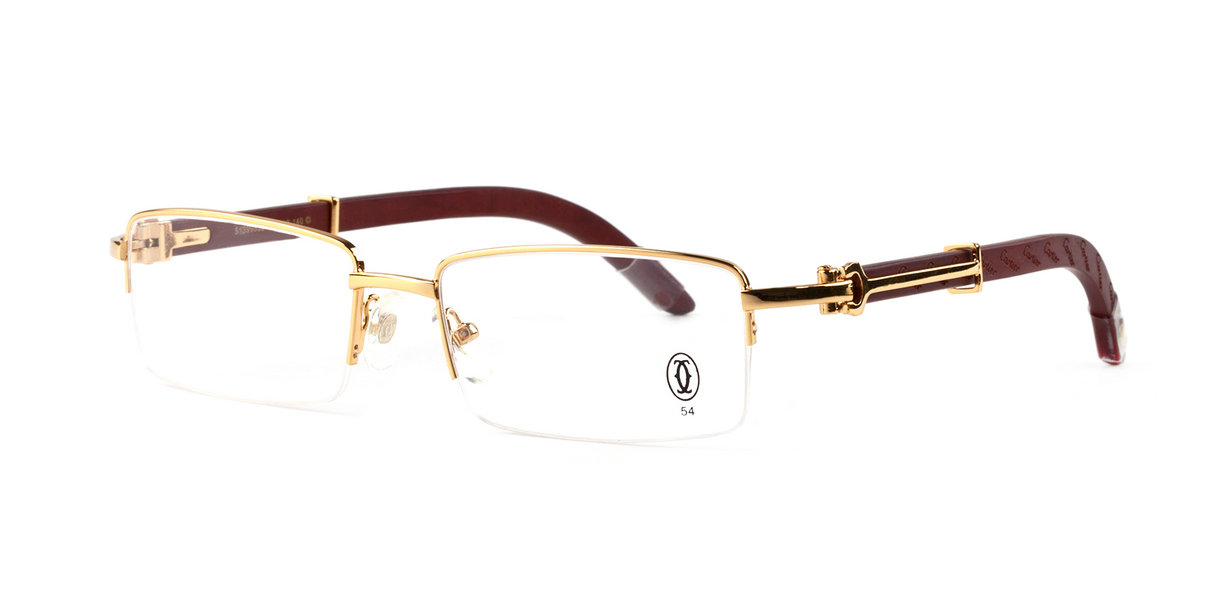 Wholesale Replica Cartier Wood Frame Glasses For Cheap Sale-627