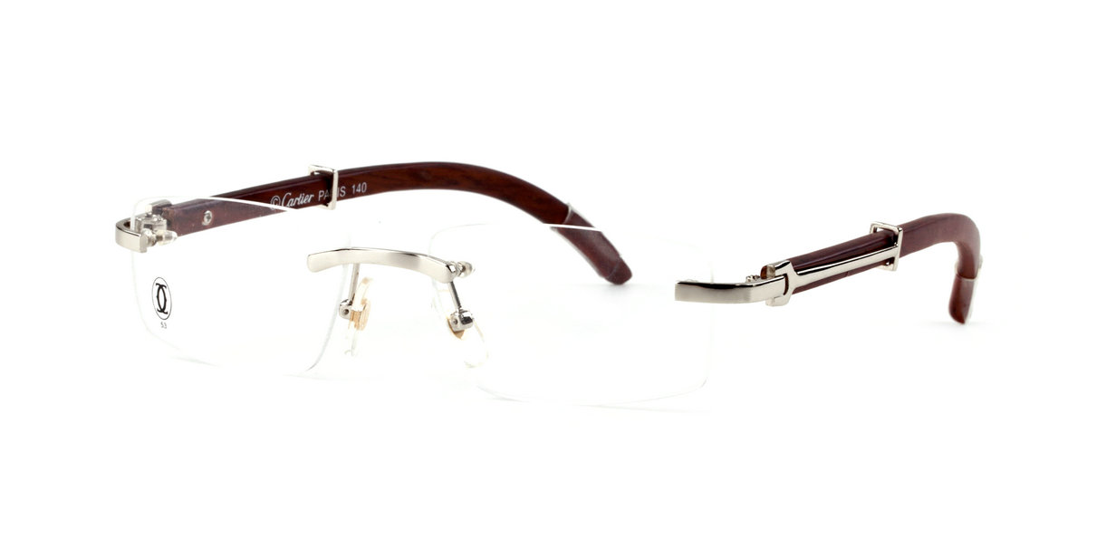 Wholesale Cartier Wood Frame Optical Glasses For Cheap-642